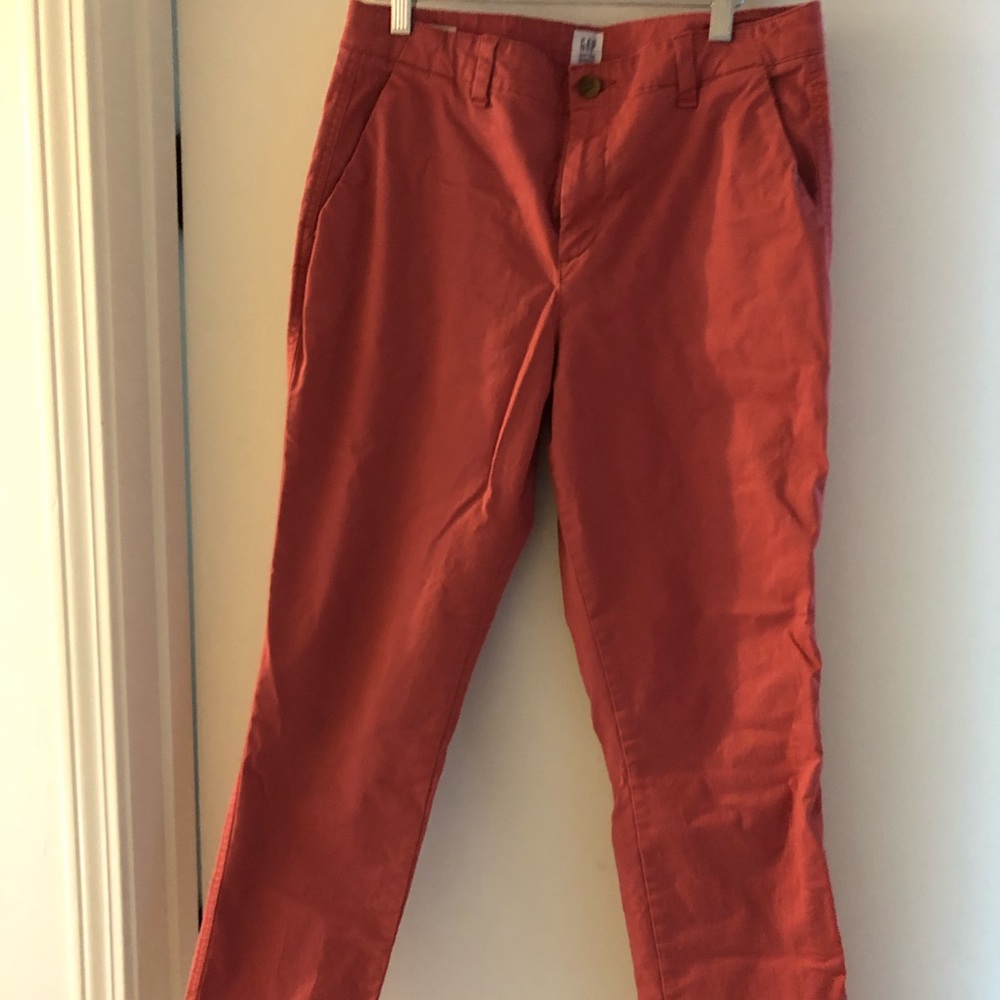 Gap girlfriend chinos in “Nantucket” red